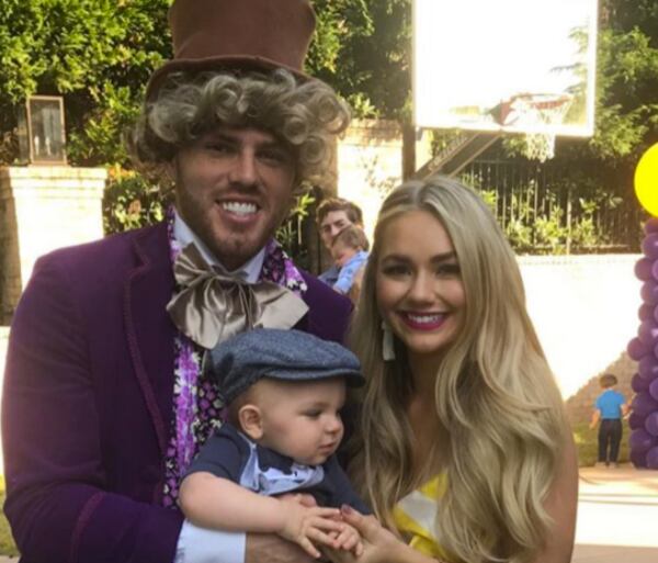 Braves first baseman Freddie Freeman dressed up like Willy Wonka over the weekend to celebrate his son Charlie's first birthday.