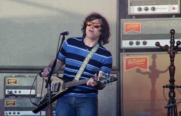  Ryan Adams cranks out a song. Photo: Melissa Ruggieri/AJC