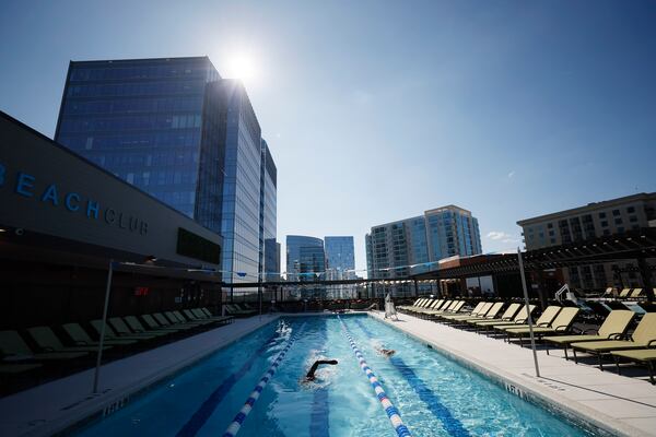 The view of part the roof-top at the Life Time fitness center is seen on Tuesday, October 3, 2023. 
Miguel Martinez /miguel.martinezjimenez@ajc.com