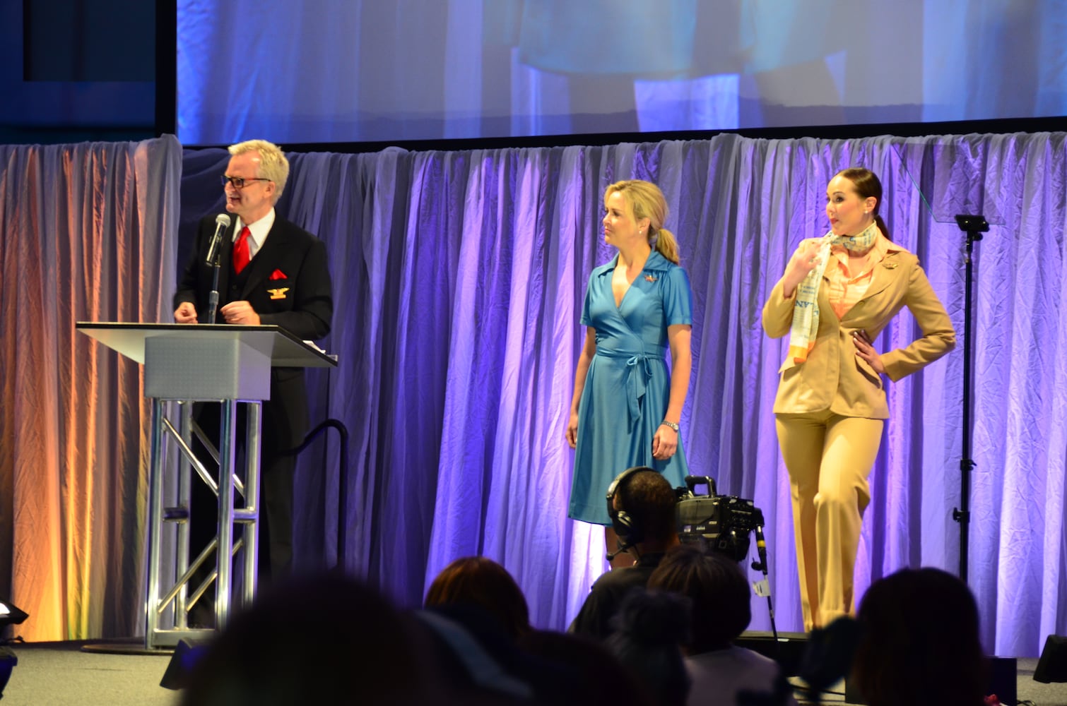 Delta flight attendants strike a fashion pose