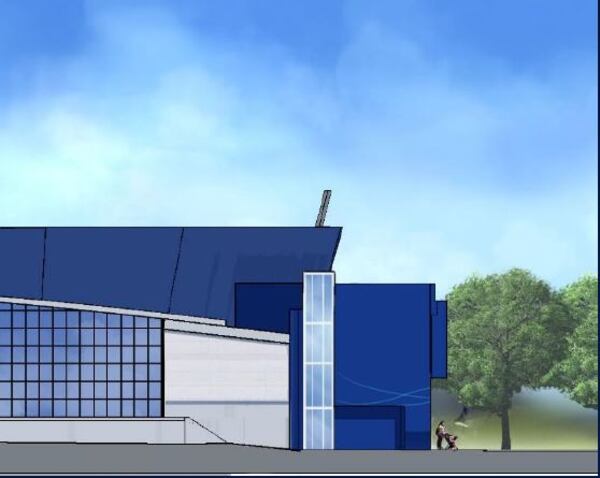 West elevation rendering of Georgia Aquarium expansion