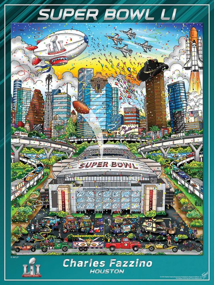 Fazzino 's Super Bowl posters