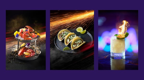 F1 Arcade will serve a menu of "globally inspired dishes." March 14, 2025 (Courtesy of F1 Arcade)