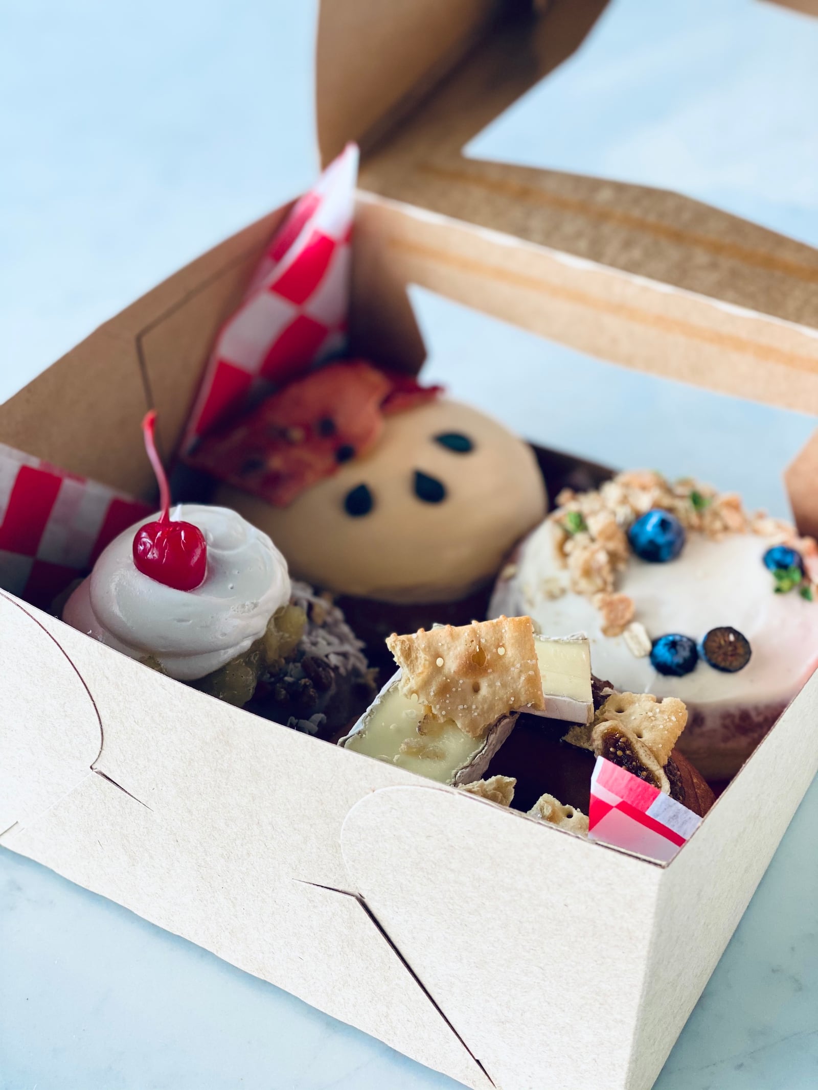 A box of delectable and uniquely flavored doughnuts is a nice treat.
Courtesy of Doughnut Dollies