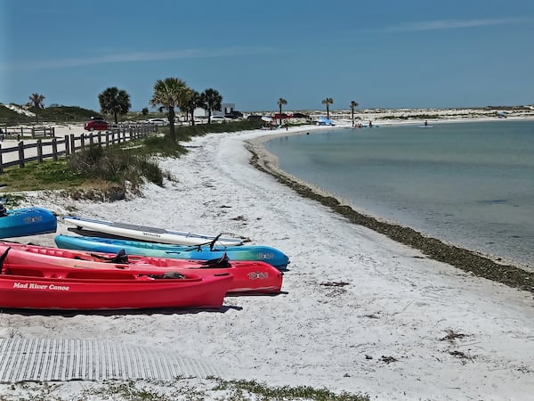 Watercraft rentals and beach supplies are available next to the boat ramp inside T.H. Stone Memorial St. Joseph Peninsula State Park near Cape San Blas.
Courtesy of Blake Guthrie