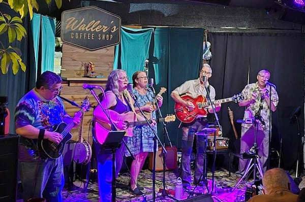 Matt Donald is both an Oakhurst homeowner and band member with his group Gin Joint Rascals. From left: Eddie Cortes, Patricia Richmond, Jennifer Wells, Donald and Conner Allred. Courtesy of Matt Donald.