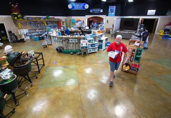 Brown's Pools, whose showroom on Hiram-Acworth Highway in Dallas, Georgia, is shown here, has been receiving lots of calls about above-ground pools.  STEVE SCHAEFER FOR THE ATLANTA JOURNAL-CONSTITUTION