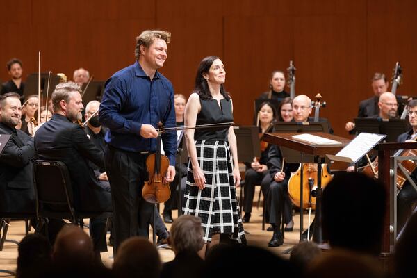 David Coucheron and Elisabeth Remy Johnson take a bow.