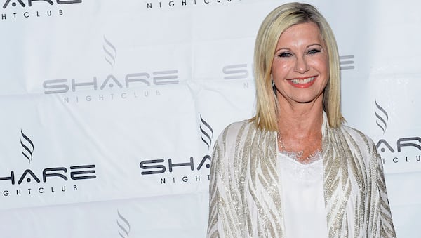 LAS VEGAS, NV - AUGUST 09:  Singer/actress Olivia Newton-John celebrates the 35th anniversary of "Xanadu" with the world premiere of her music video "You Have to Believe" at Share Nightclub on August 9, 2015 in Las Vegas, Nevada.  (Photo by Bryan Steffy/WireImage)