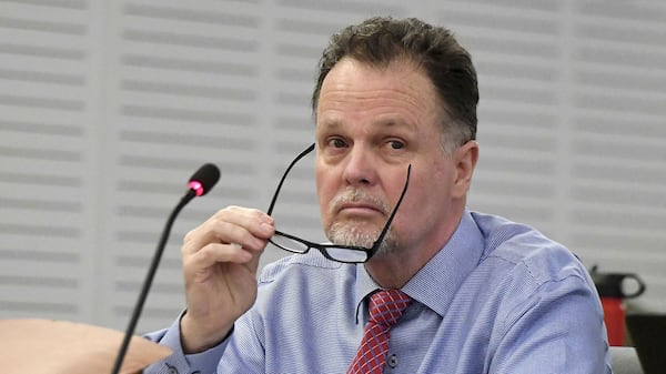 Murder defendant Charles Ray "Chase" Merritt sits in San Bernardino County court prior to opening statements in in his trial Jan. 7, 2019. Merritt, 62, was convicted Monday, June 10, on first-degree murder charges in the 2010 slayings of Joseph McStay, 40, Summer McStay, 43, and the couple's two sons, Gianni McStay, 4, and Joseph McStay Jr. 3. The family's remains were found buried in shallow graves in the Mojave Desert in 2013.