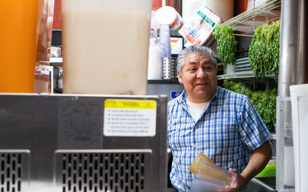 Carlos Diaz, who started out with an ice cream stand at Plaza Fiesta, is now owner of Carnitas Michoacán, a full-service restaurant. Michoacán is the name of a state located in western Mexico. CHRISTINA MATACOTTA FOR THE ATLANTA JOURNAL-CONSTITUTION.