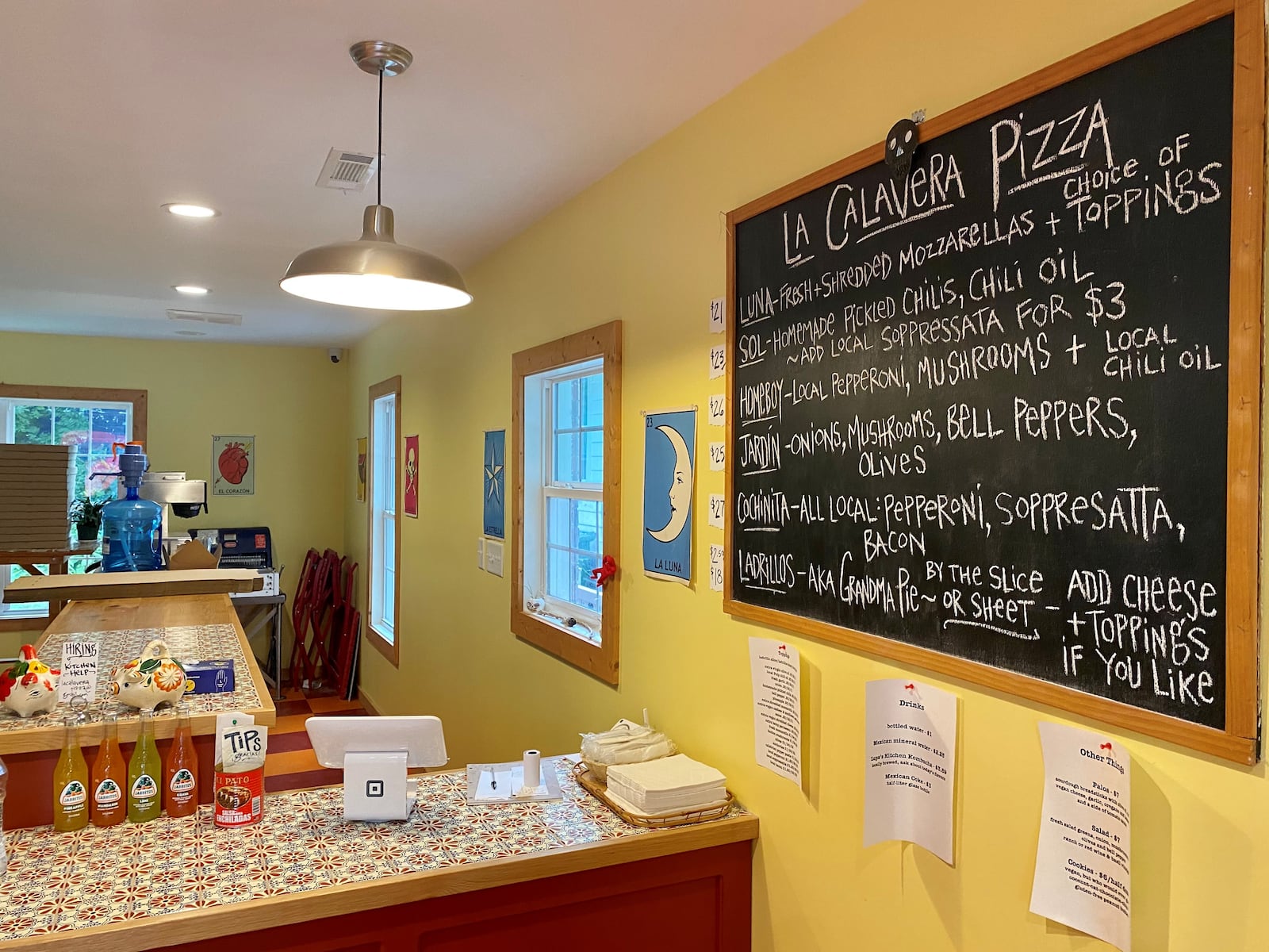 La Calavera Pizza on Memorial Drive offers hand-crafted pizzas, sourdough bread sticks and vegan cookies. Wendell Brock for The Atlanta Journal-Constitution.