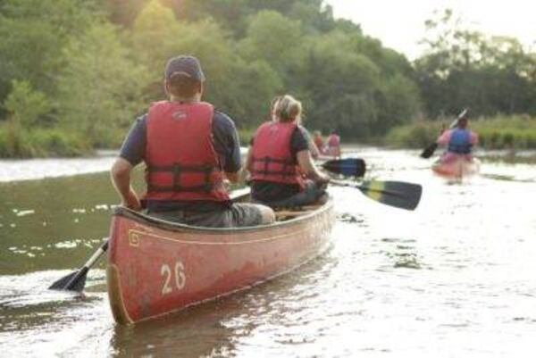 Take a guided sunset canoeing trip led by a guide from Chattahoochee Nature Center.