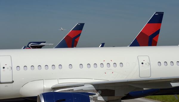 Delta Air Lines shows off some planes in its aircraft fleet during a media day at their Tech Ops hanger at Hartsfield-Jackson International Airport in April 2016. KENT D. JOHNSON /kdjohnson@ajc.com