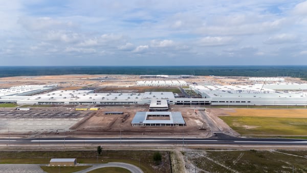 This aerial photo shows Hyundai Motor Group's electric vehicle factory in Bryan County during the summer of 2024 as construction neared its completion. (Courtesy of Hyundai Motor Group Metaplant America)