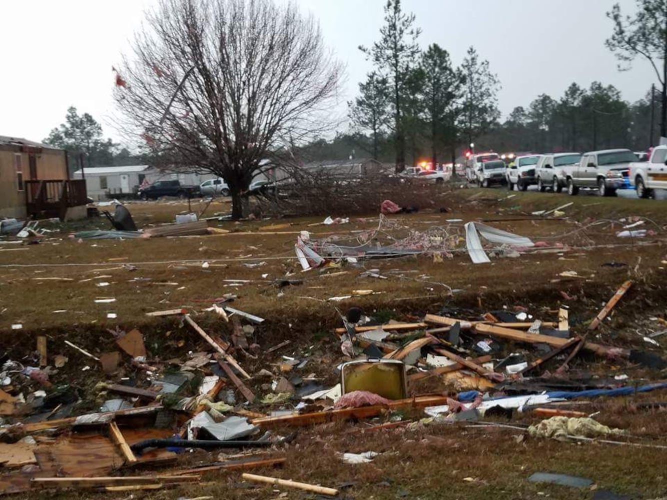 Strong storms moved through Georgia causing deaths and damage