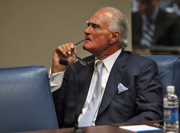 August 10,  2016 -  GA  - Regent Donald M. Leebern, Jr..  During today's Georgia's Board of Regents meeting University System of Georgia Chancellor Hank Huckaby announced his retirement.  This was the boards first meeting of the 2016-2017 school year.  BOB ANDRES  /BANDRES@AJC.COM