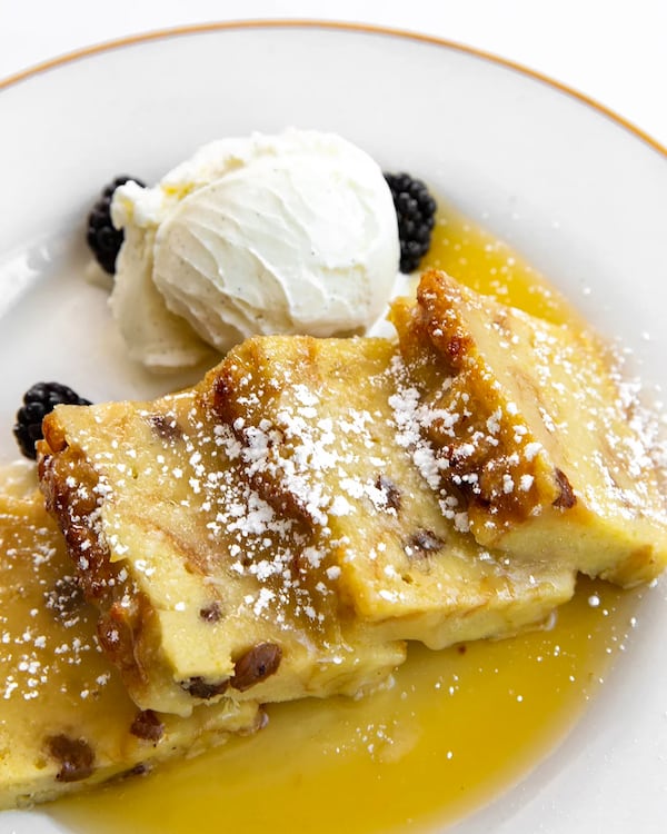 Petite Violette's New Orleans Bread Pudding is a longtime favorite. (Courtesy of Petite Violette/Sharon Benton)