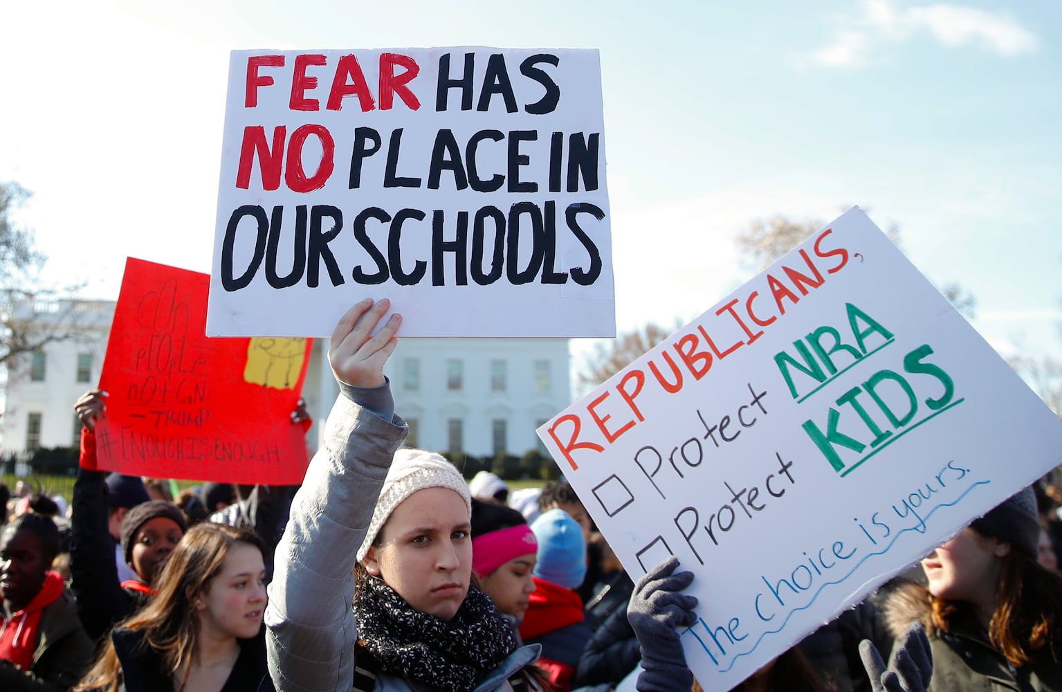 Photos: Students walk out of schools to protest gun violence; march on Washington