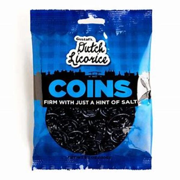 These salty-sweet candies are made in Holland with natural licorice extract.