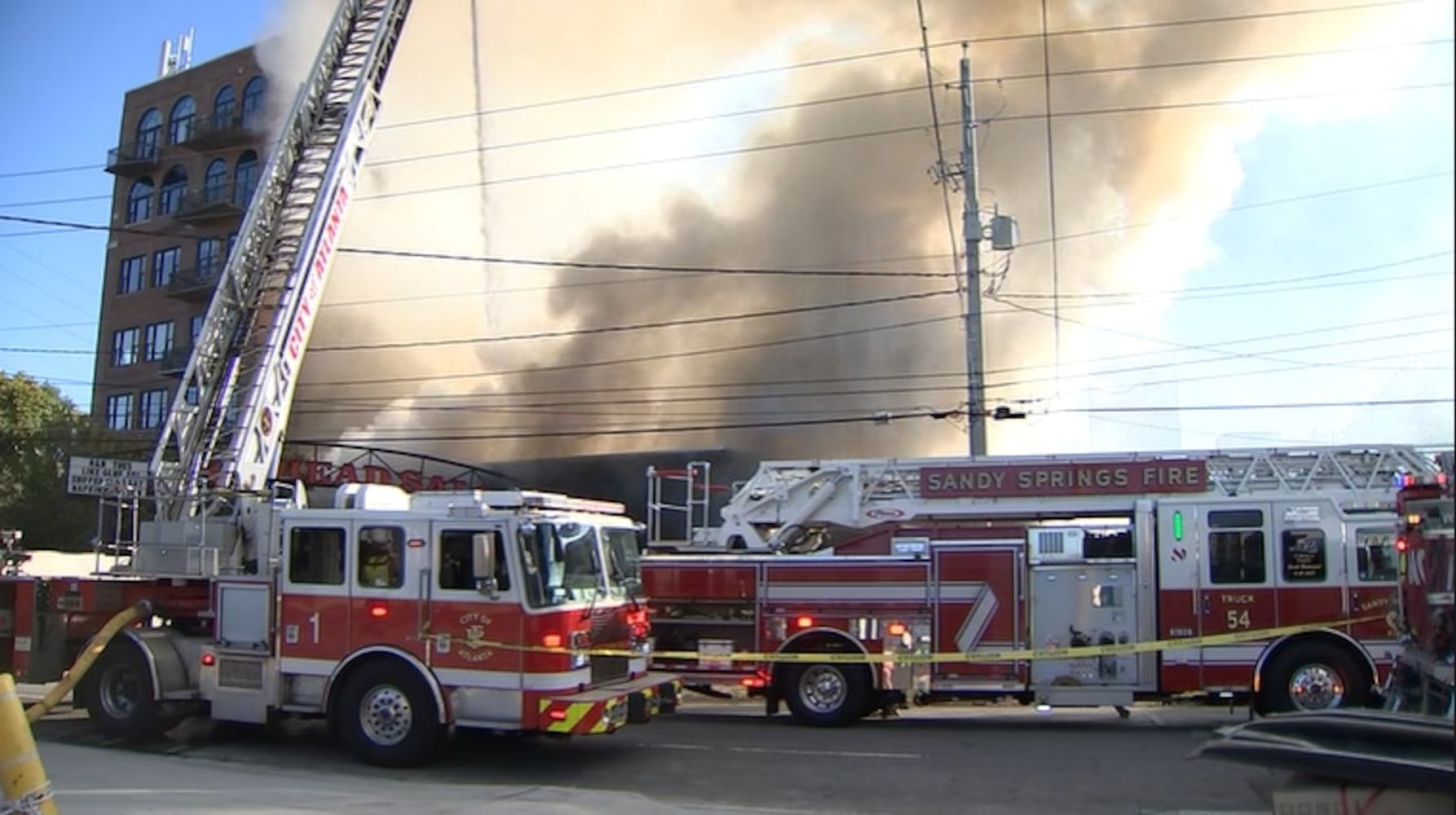 Crews battling 2-alarm fire at Buckhead Saloon