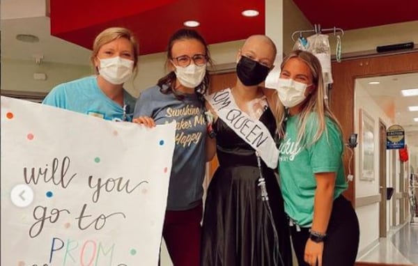 Faith Johnson had already bought her dress and shoes for prom, but found herself back in the hospital on the night of the dance. Her nurses at Children's Healthcare of Atlanta threw her a surprise prom to make up for it.