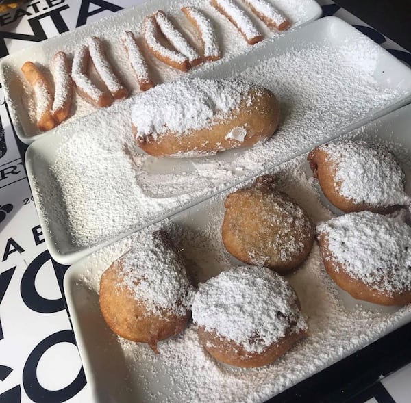 Funnel cake sticks, fried Twinkies and fried Oreos from the Original Hot Dog Factory. Courtesy of the Original Hot Dog Factory