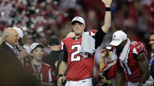 The winningest quarterback and only league MVP in Atlanta Falcons history is headed to the TV booth for the 2023 NFL season, but does not rule out a return to the playing field. (AJC file photo)