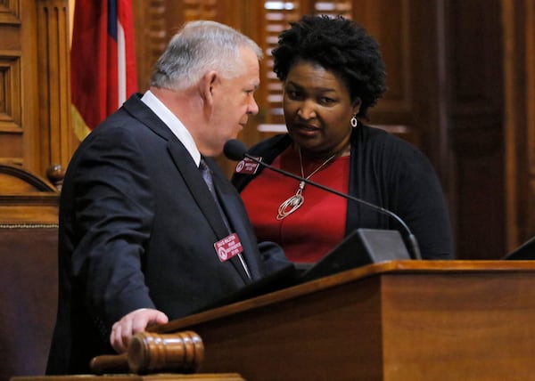 Georgia House Speaker David Ralston has expressed concerns about GOP infighting, and he considers Democrat Stacey Abrams a tough opponent. “She’s very talented. She’s very, very bright. She’s very articulate,” he said. “And she can beat you.” BOB ANDRES /BANDRES@AJC.COM