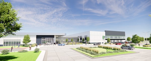 An artist's rendering of the QuickStart Hyundai Mobility Training Center of Georgia. The 89,000-square-foot facility is being built next to the Hyundai Metaplant near Savannah. (Courtesy of Georgia QuickStart)