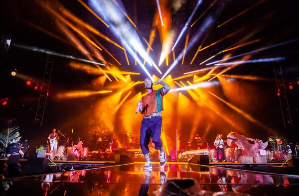 Maroon 5 performs at Music Midtown on Saturday night, September 18, 2021, in Piedmont Park. (Photo: Ryan Fleisher for The Atlanta Journal-Constitution)