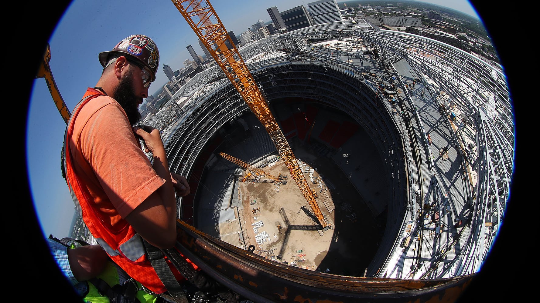 View from atop Mercedes-Benz Stadium