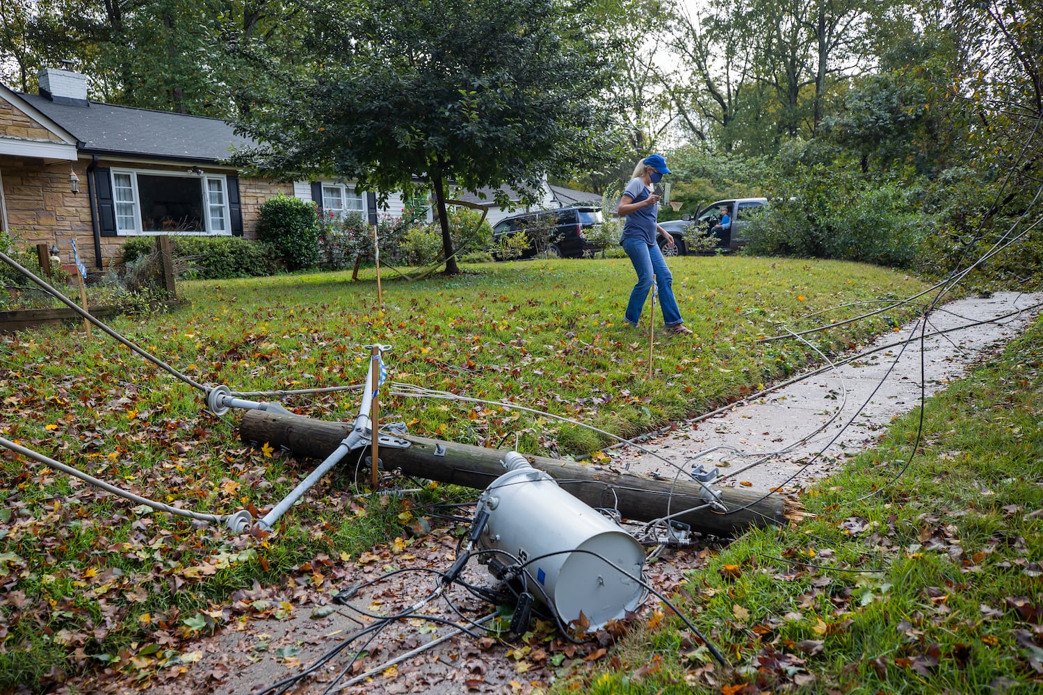 Tropical Storm Zeta storm damage in Decatur, Georgia