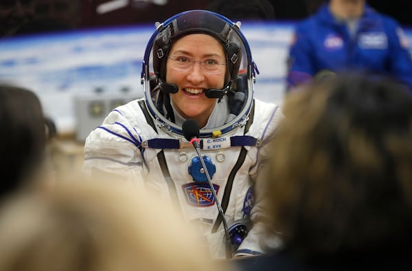 U.S. astronaut Christina Koch returned to Earth on Thursday.