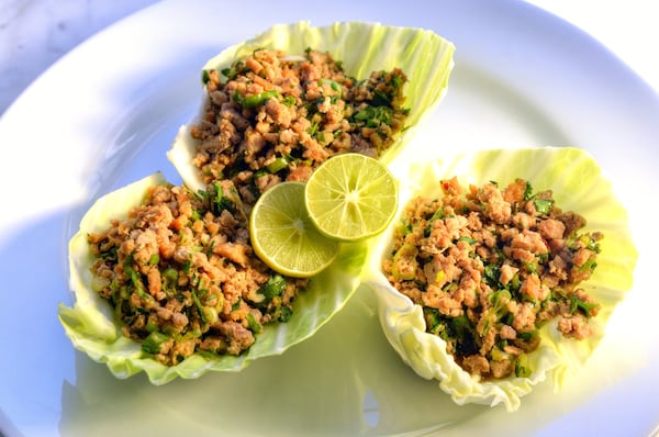 Spicy and herby ground turkey and cabbage cups. Cabbage, an underappreciated cruciferous veggie, adds sweetness to soup, crunch to dishes and makes an incredible side dish with few ingredients. It’s packed with vitamins, and there are tons of varieties. All photos taken Dec. 18, 2019, in Atlanta at the home of Jennifer Zyman. Food styling by Jennifer Zyman. (Photo by Chris Hunt Photography)