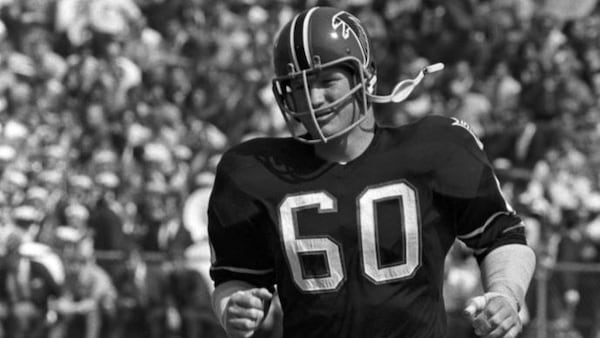 Atlanta Falcons linebacker Tommy Nobis jogs off the field. (AJC file photo)