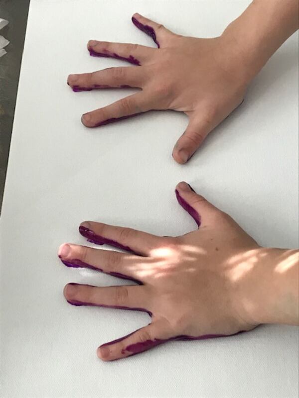 "I like the sunlight from the window on my granddaughter’s hands," wrote Joan Roberson of the photo taken in January.