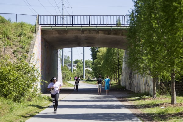 People walk the Eastside Beltline trail in Atlanta. Walking even 10 minutes a day can be life-changing. (REANN HUBER/REANN.HUBER@AJC.COM)