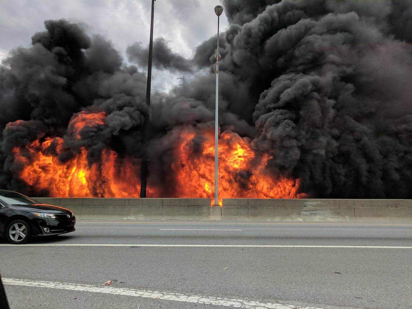 I-85 bridge collapse and fire