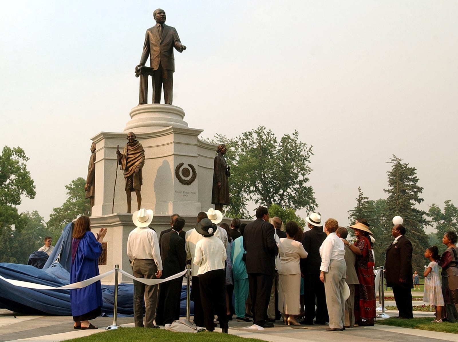 The Denver sculpture of MLK and other figures, by Ed Dwight. (Andy Cross / The Denver Post)