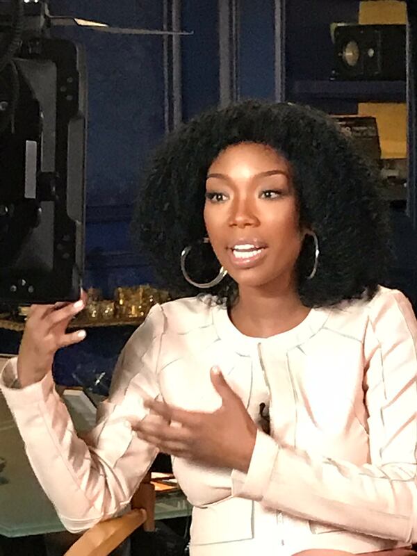 Brandy Norwood on the set of "Star" September 8, 2018. CREDIT: Rodney Ho/rho@ajc.com