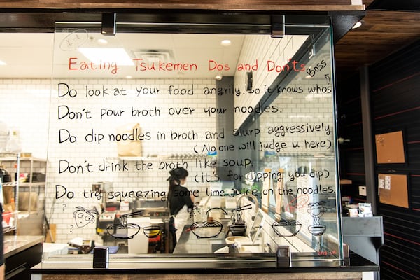 Okiboru's dos and don'ts of eating Tsukemen. Photo credit- Mia Yakel.