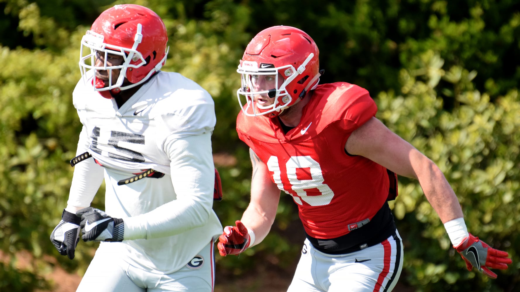 April 10, 2018: Georgia Bulldogs football practice