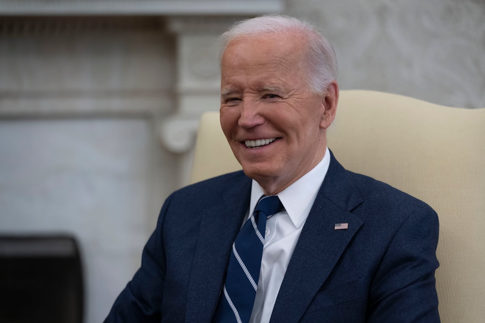 President Joe Biden meets with President of Cyprus Nikos Christodoulides in the Oval Office of the White House in Washington, Wednesday, Oct. 30, 2024. (AP Photo/Ben Curtis)