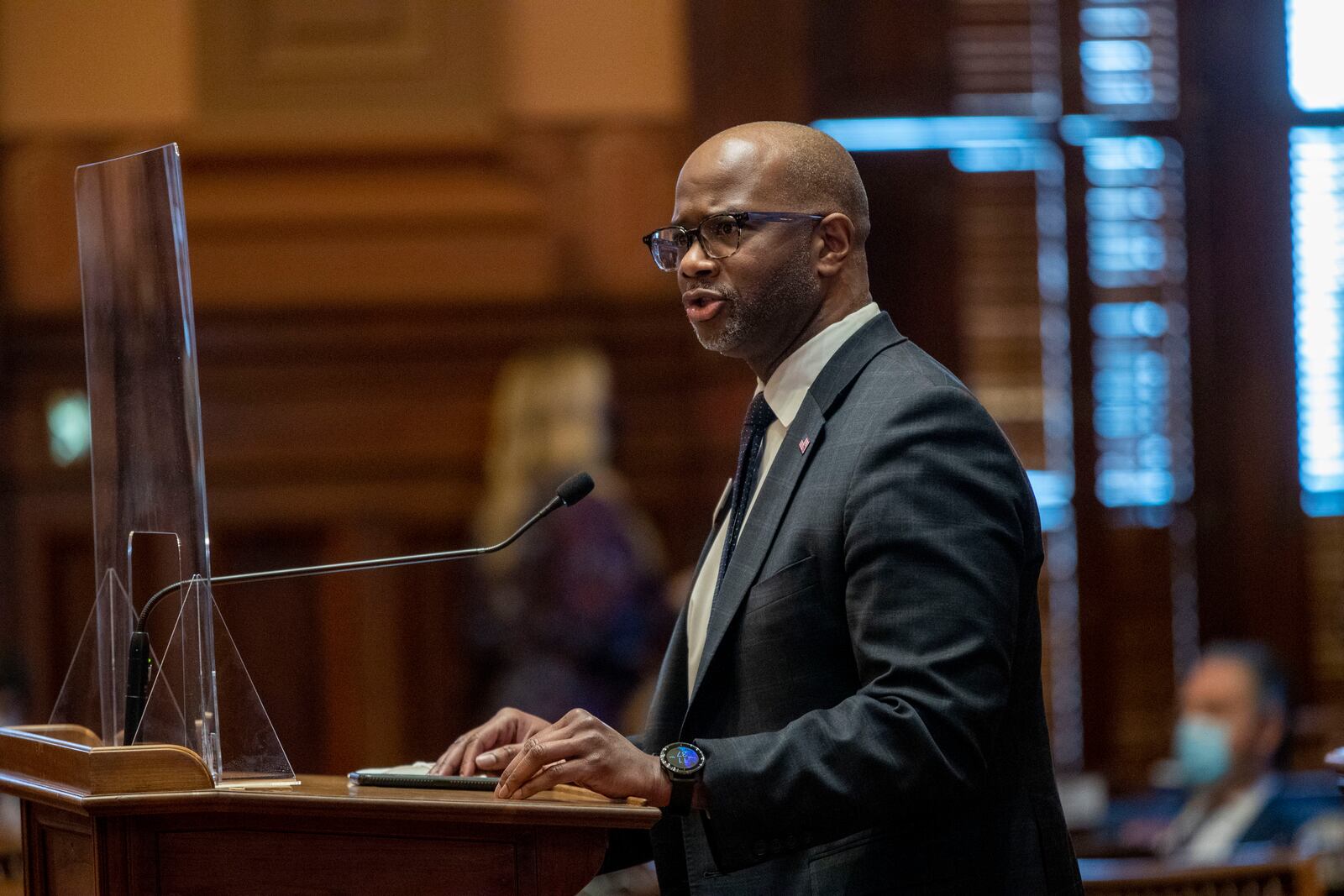 State Rep. William Boddie gained support Thursday from gubernatorial candidate Stacey Abrams in this month's Democratic primary runoff for labor commissioner. He faces entrepreneur Nicole Horn. (Alyssa Pointer / Alyssa.Pointer@ajc.com)