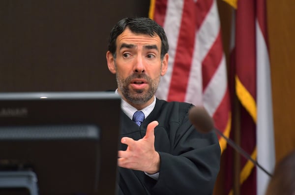 April 11, 2018 Atlanta - Fulton County Chief Judge Robert McBurney speaks during the Tex McIver murder trial at the Fulton County Courthouse on Wednesday, April 11, 2018. HYOSUB SHIN / HSHIN@AJC.COM