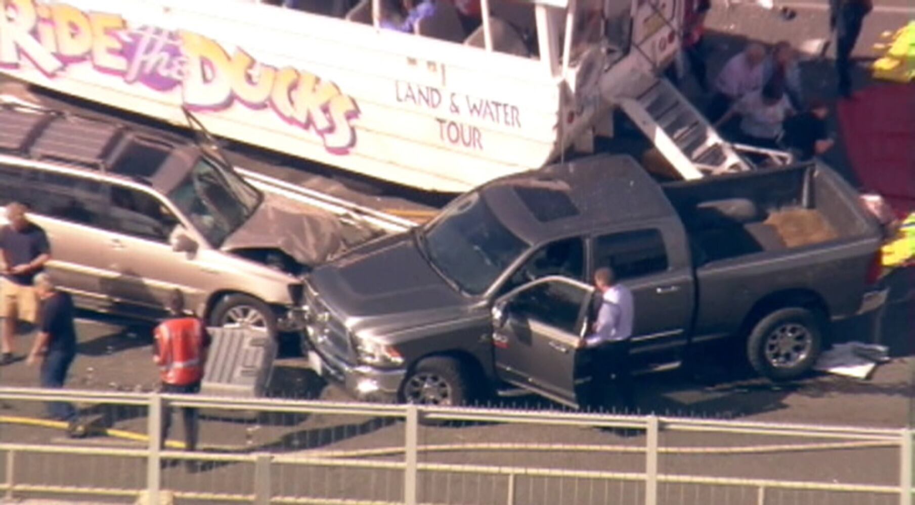 Ride the Ducks vehicle crashes with bus