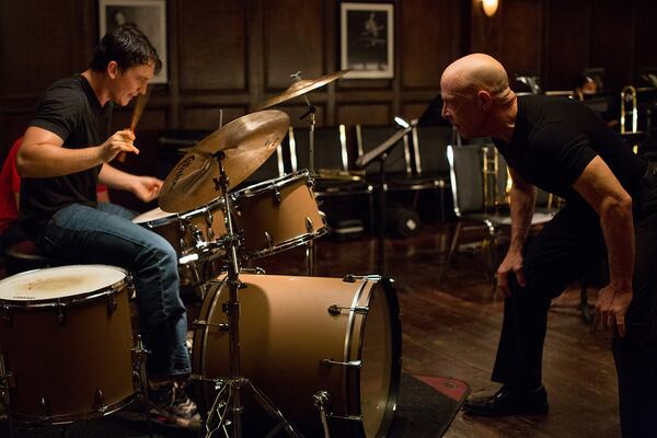 Miles Teller, left, and J.K. Simmons star in "Whiplash." Daniel McFadden / Sony Pictures Classics