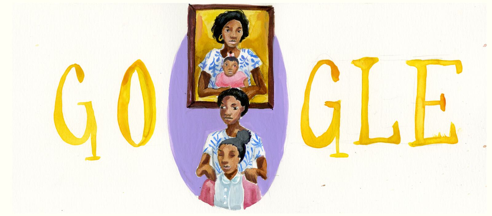 Popo's winning design, and Tuesday's Google doodle design.