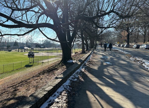 Chastain Park was busy on Sunday as people were eager to enjoy the sun after the winter storm.